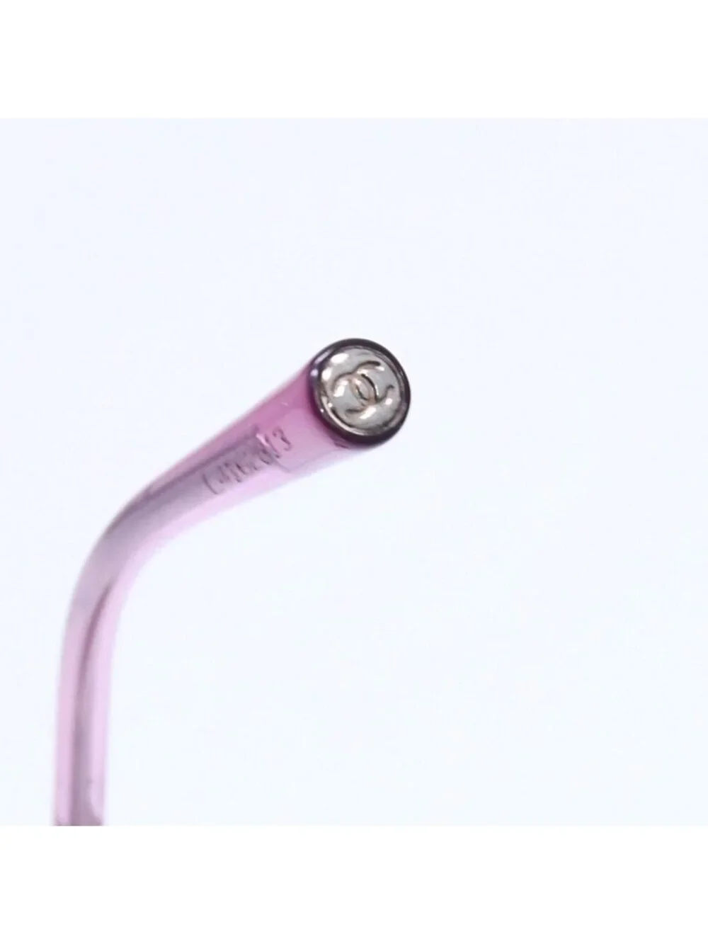 Chanel Rimless Sunglasses Eyewear CC Logo Purple